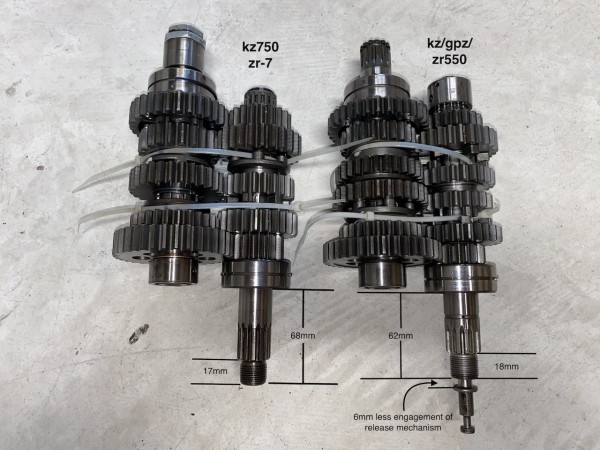 Input shaft differences