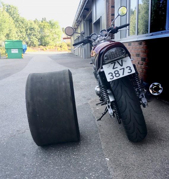 Speaking of rubber, that tyre is from a bike